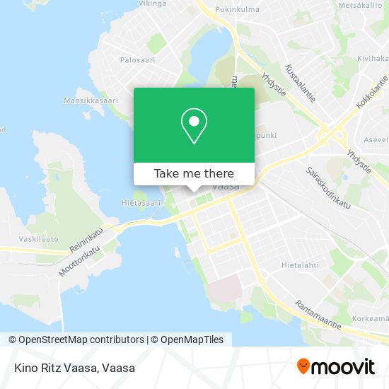 Kino Ritz Vaasa map