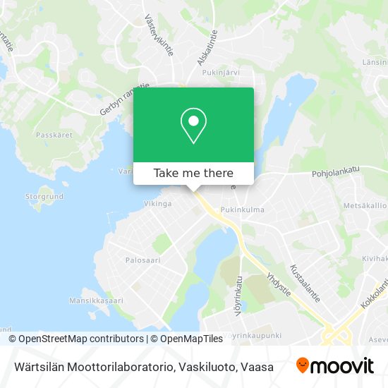 How to get to Wärtsilän Moottorilaboratorio, Vaskiluoto in Vaasa by Bus?