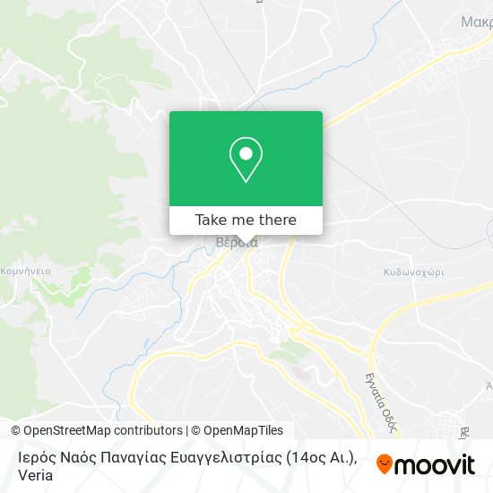 Ιερός Ναός Παναγίας Ευαγγελιστρίας (14ος Αι.) map