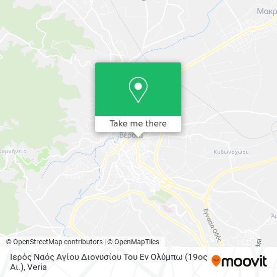 Ιερός Ναός Αγίου Διονυσίου Του Εν Ολύμπω (19ος Αι.) map