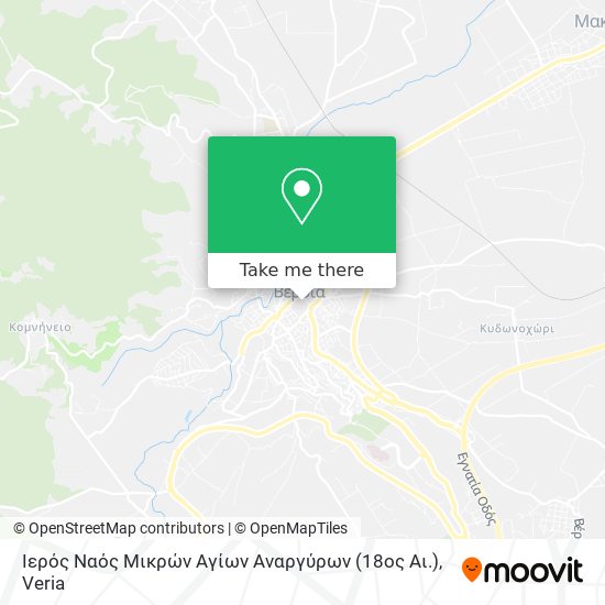Ιερός Ναός Μικρών Αγίων Αναργύρων (18ος Αι.) map