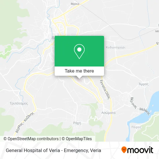 General Hospital of Veria - Emergency map