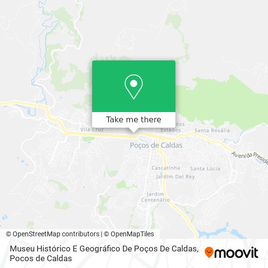 Mapa Museu Histórico E Geográfico De Poços De Caldas