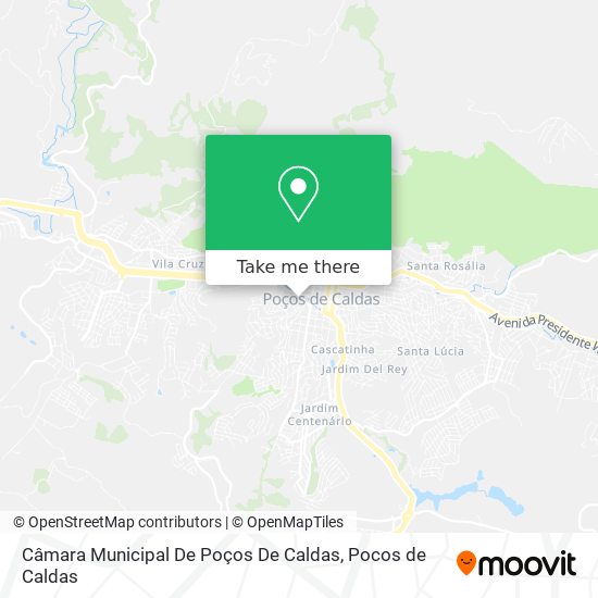 Mapa Câmara Municipal De Poços De Caldas