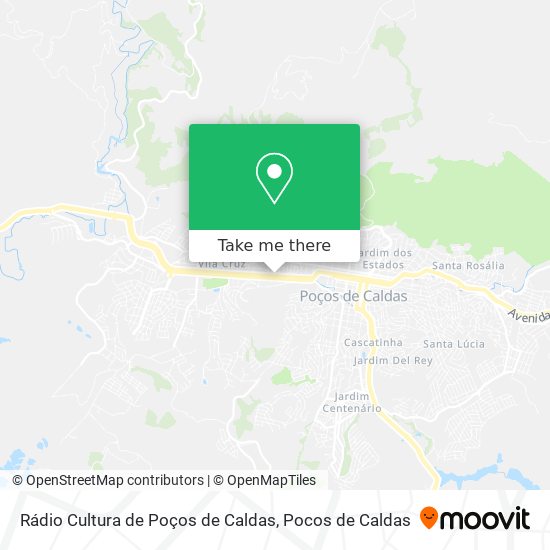 Mapa Rádio Cultura de Poços de Caldas