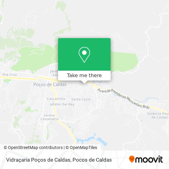 Mapa Vidraçaria Poços de Caldas