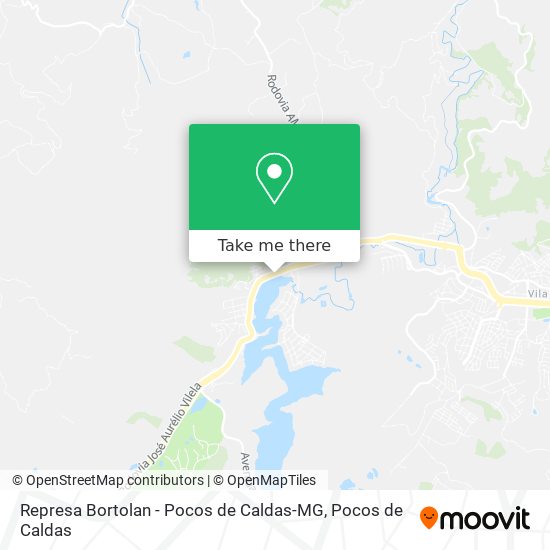 Represa Bortolan - Pocos de Caldas-MG map