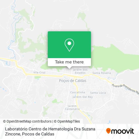 Mapa Laboratório Centro de Hematologia Dra Suzana Zincone
