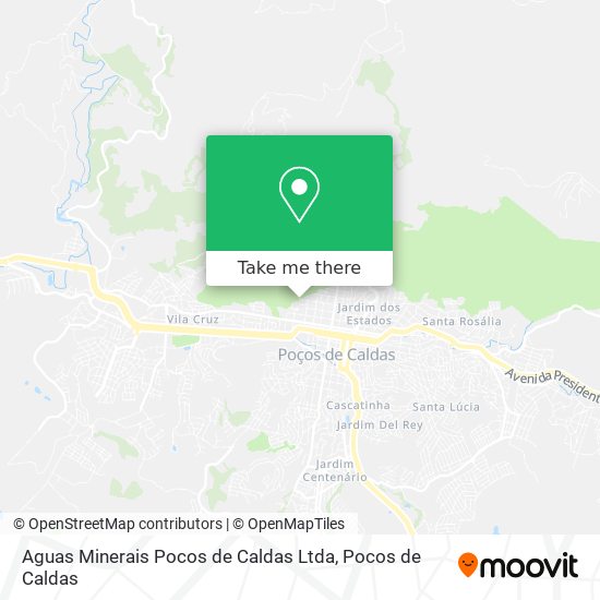 Aguas Minerais Pocos de Caldas Ltda map