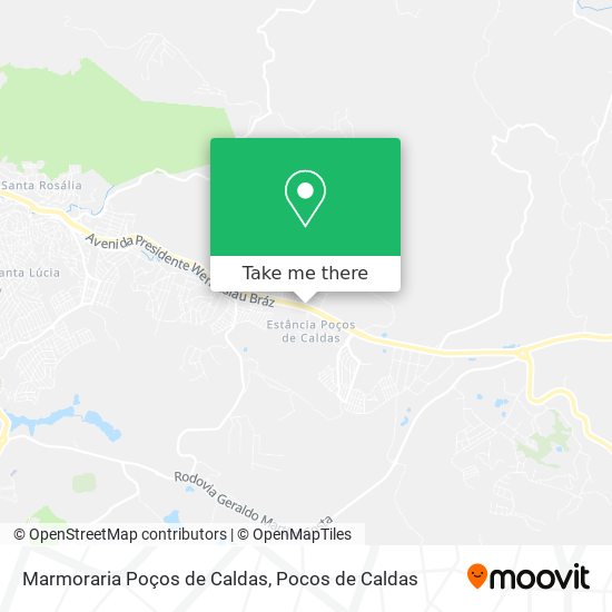 Marmoraria Poços de Caldas map