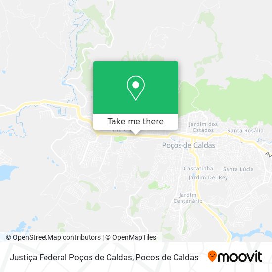 Justiça Federal Poços de Caldas map