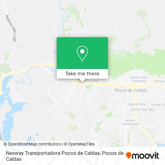 Nexway Transportadora Pocos de Caldas map