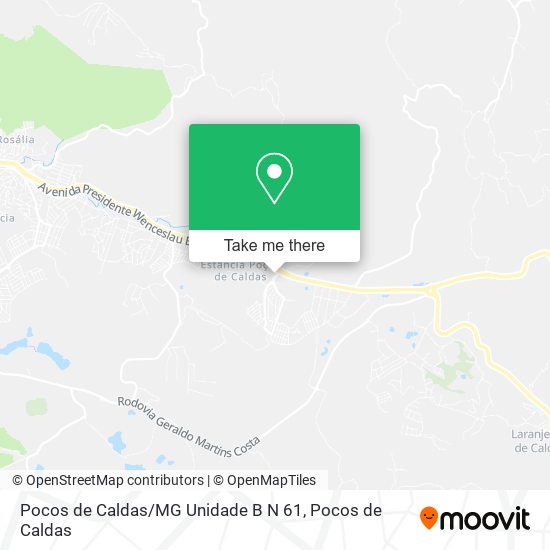 Mapa Pocos de Caldas / MG Unidade B N 61