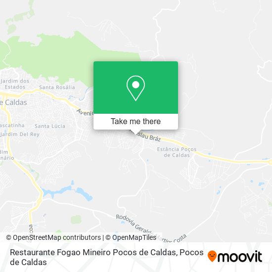 Mapa Restaurante Fogao Mineiro Pocos de Caldas