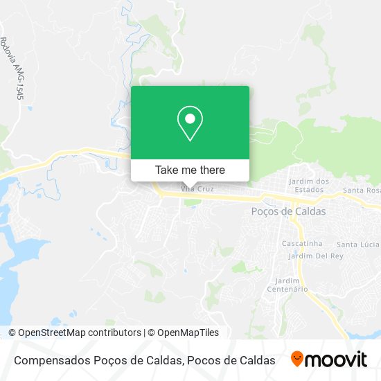 Compensados Poços de Caldas map