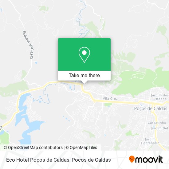 Eco Hotel Poços de Caldas map