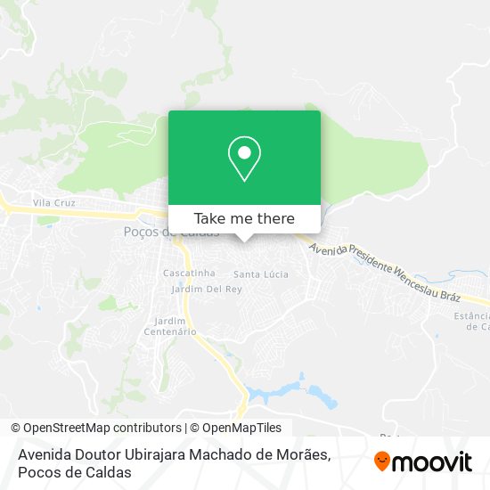 Mapa Avenida Doutor Ubirajara Machado de Morães