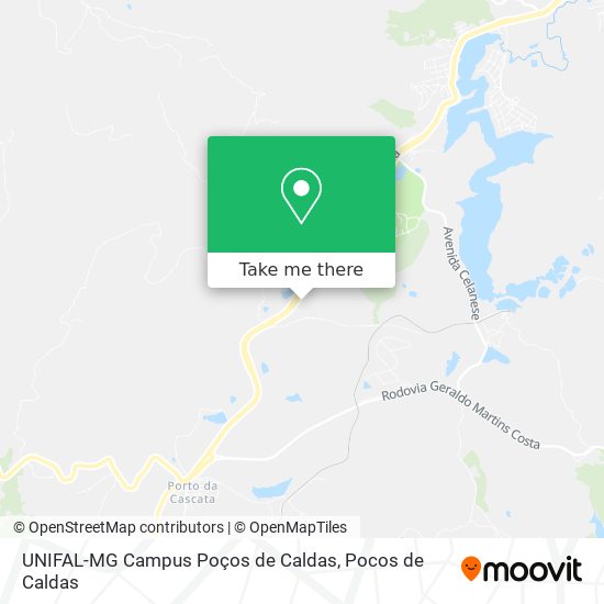 Mapa UNIFAL-MG Campus Poços de Caldas