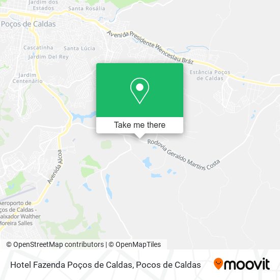 Hotel Fazenda Poços de Caldas map