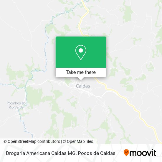 Mapa Drogaria Americana Caldas MG