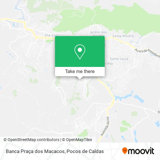 Mapa Banca Praça dos Macacos