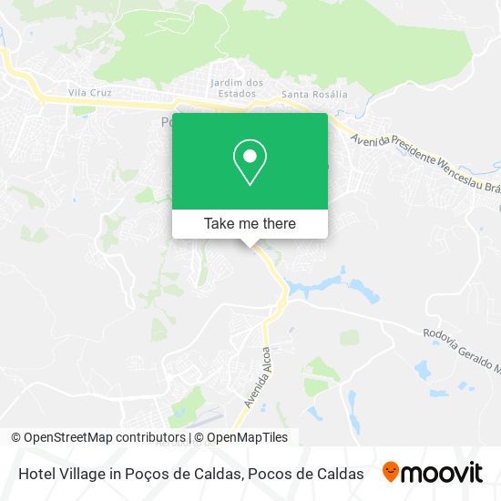 Hotel Village in Poços de Caldas map