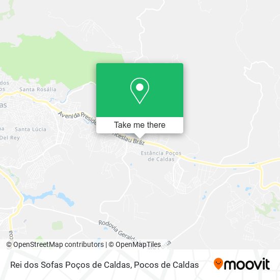 Rei dos Sofas Poços de Caldas map