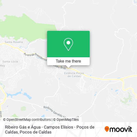 Ribeiro Gás e Água - Campos Elísios - Poços de Caldas map