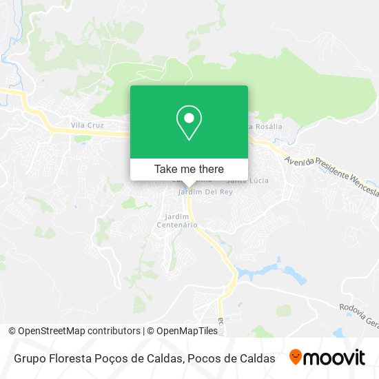 Mapa Grupo Floresta Poços de Caldas