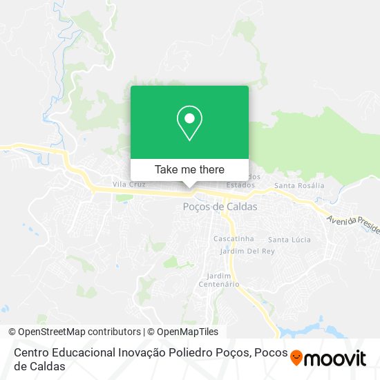 Mapa Centro Educacional Inovação Poliedro Poços