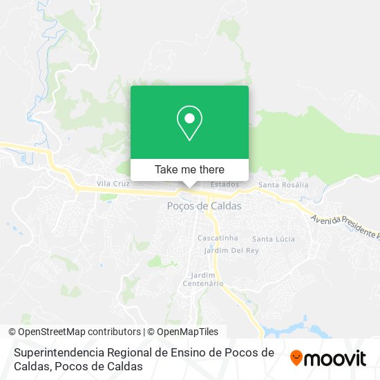 Mapa Superintendencia Regional de Ensino de Pocos de Caldas