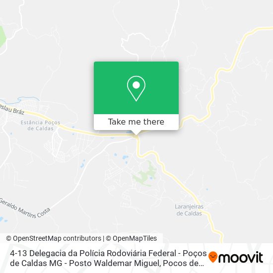 Mapa 4-13 Delegacia da Polícia Rodoviária Federal - Poços de Caldas MG - Posto Waldemar Miguel