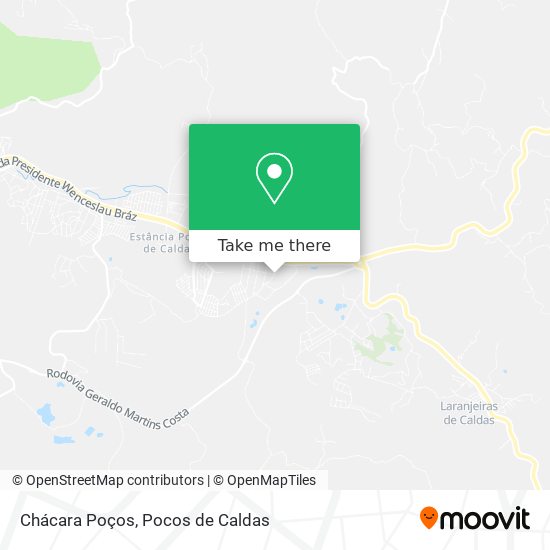 Chácara Poços map