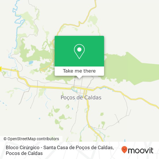 Bloco Cirúrgico - Santa Casa de Poços de Caldas map