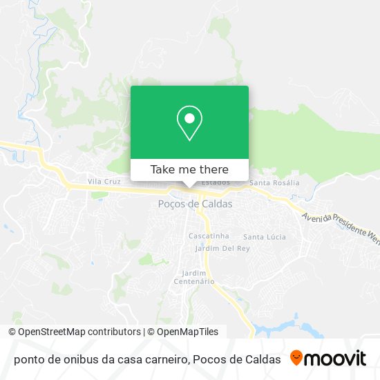 Mapa ponto de onibus da casa carneiro