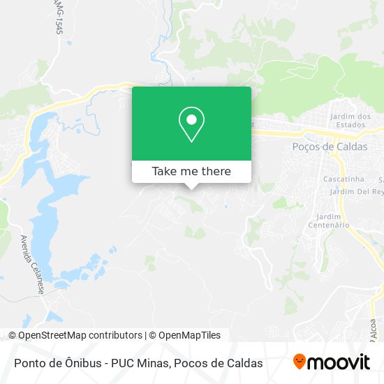 Mapa Ponto de Ônibus - PUC Minas