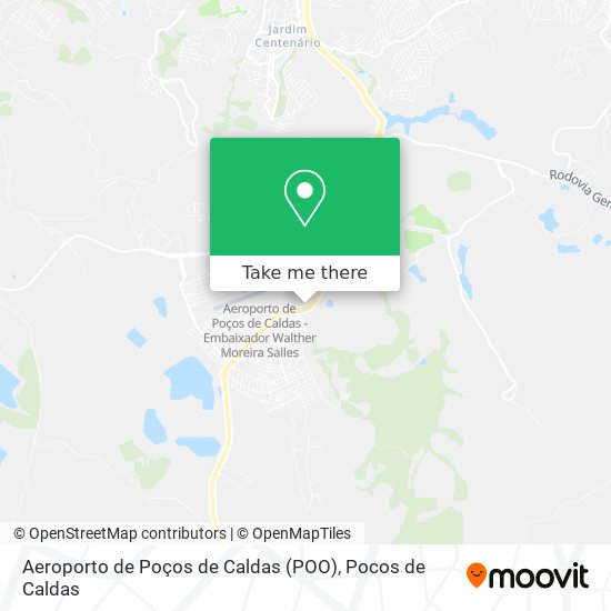 Mapa Aeroporto de Poços de Caldas (POO)