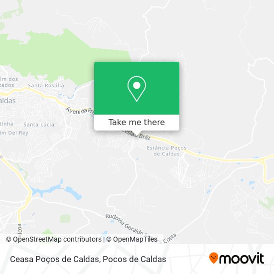 Mapa Ceasa Poços de Caldas