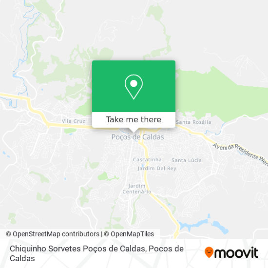 Mapa Chiquinho Sorvetes Poços de Caldas