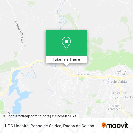 HPC Hospital Poços de Caldas map