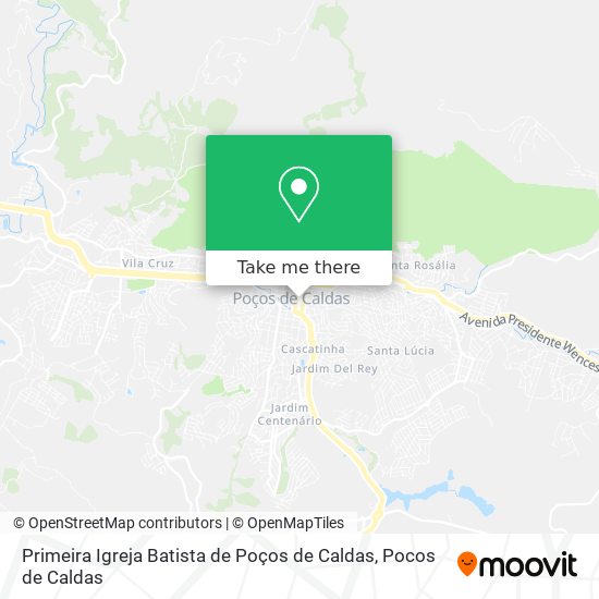 Primeira Igreja Batista de Poços de Caldas map