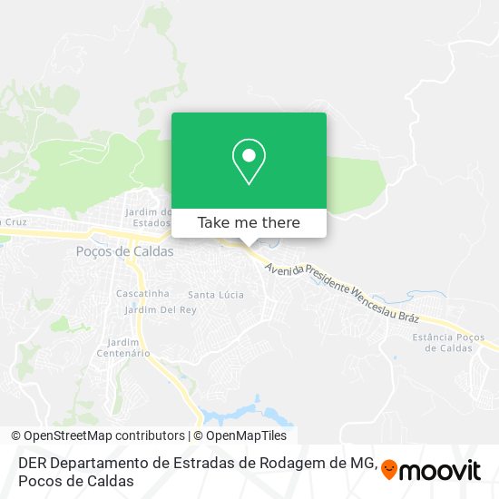 DER Departamento de Estradas de Rodagem de MG map