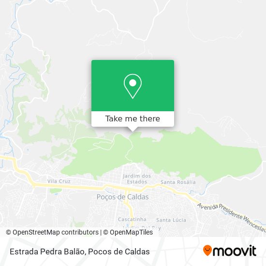 Estrada Pedra Balão map