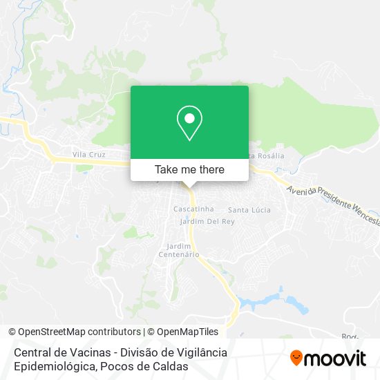 Central de Vacinas - Divisão de Vigilância Epidemiológica map