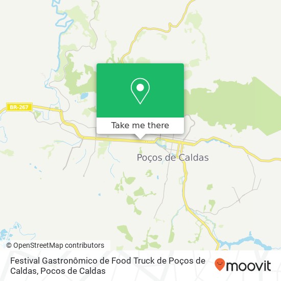 Mapa Festival Gastronômico de Food Truck de Poços de Caldas