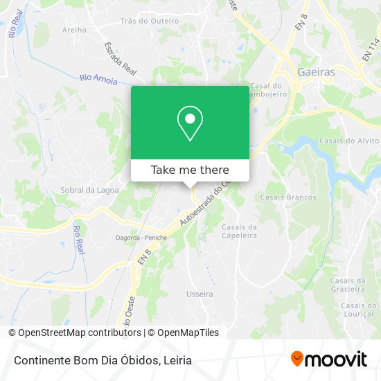 Continente Bom Dia Óbidos mapa