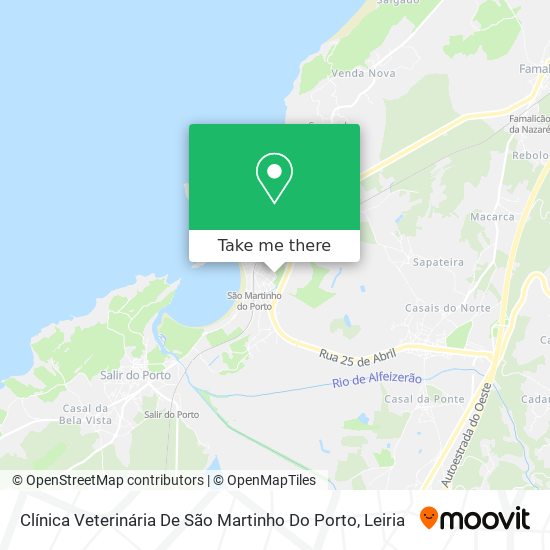 Clínica Veterinária De São Martinho Do Porto mapa