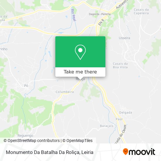 Monumento Da Batalha Da Roliça map