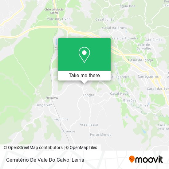 Cemitério De Vale Do Calvo mapa