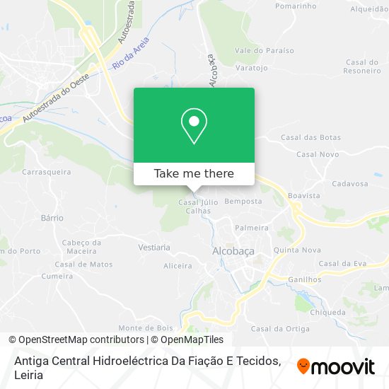Antiga Central Hidroeléctrica Da Fiação E Tecidos mapa